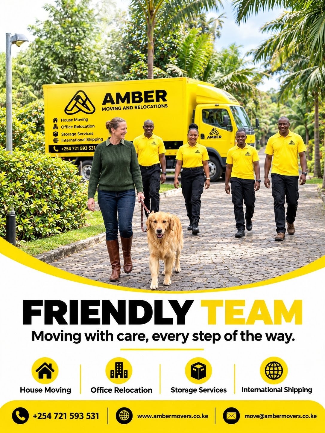 Amber's moving services and friendly team